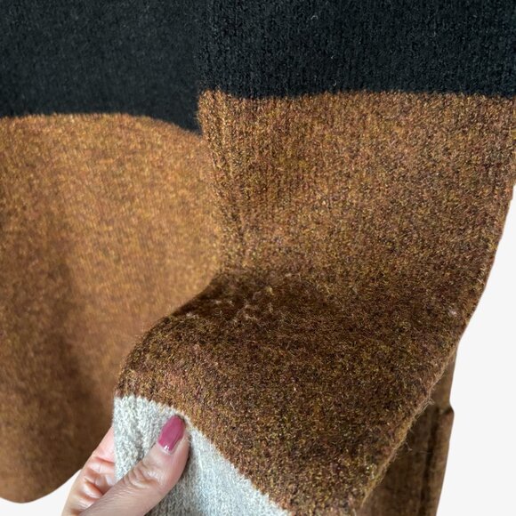 Max Studio Color Block Cardigan Sweater Duster Womens Size Extra Small Oversized - Picture 11 of 12